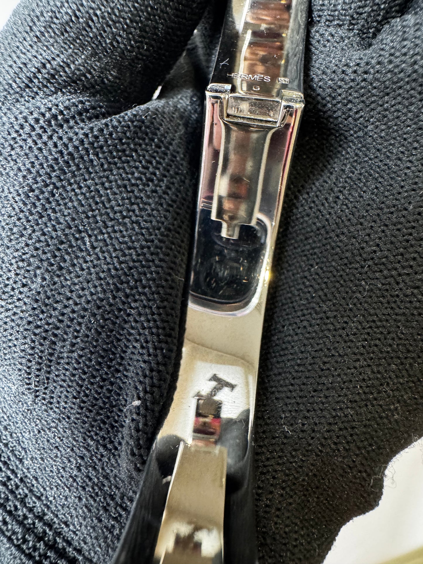 Hermes Clic Clac H Yellow Enamel Palladium Plated Narrow Bracelet PM
