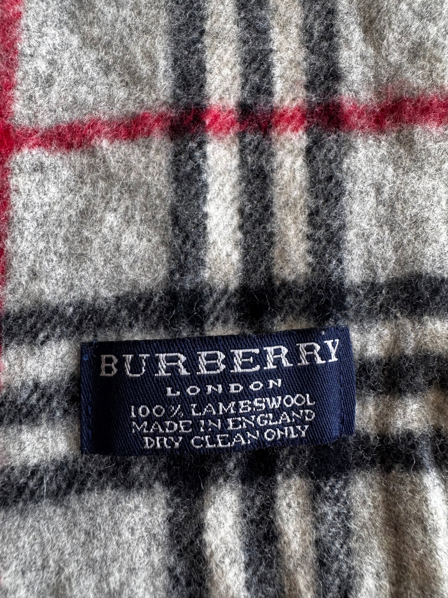 Burberry checked scarf lambswool