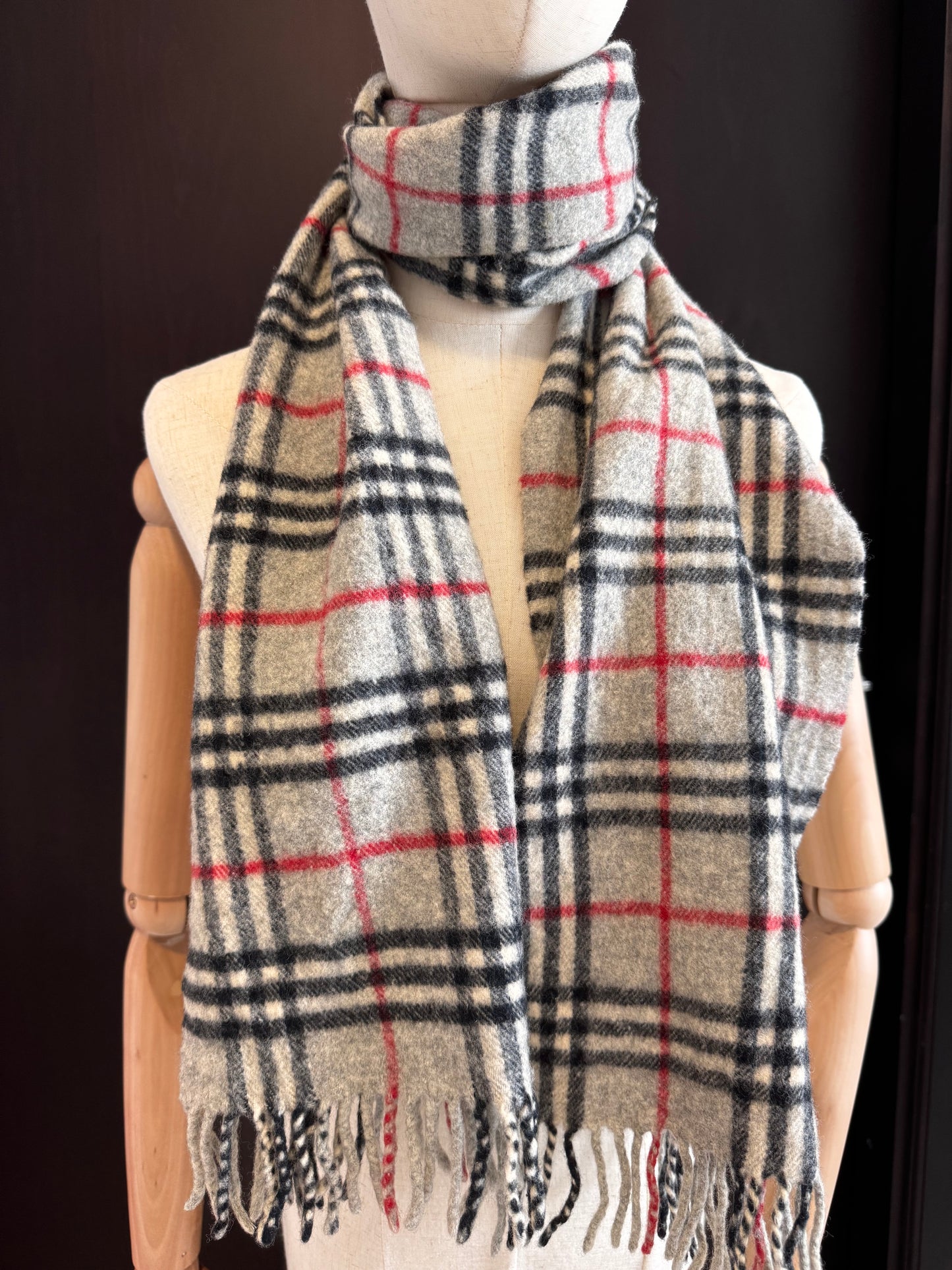 Burberry checked scarf lambswool