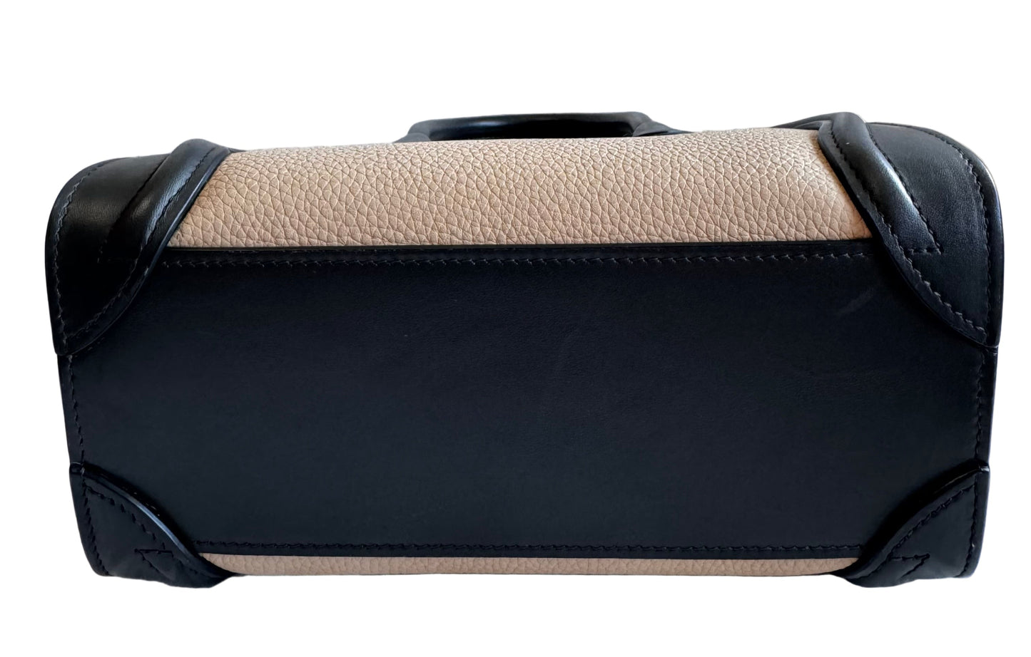 Celine Nano Luggage Tricolor with strap (pink/black/beige)