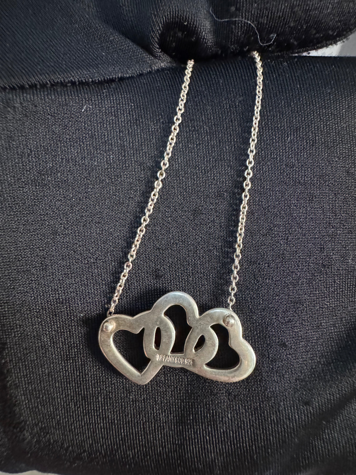 Tiffany & Co. Triple Heart Necklace Silver