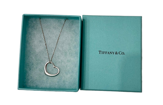 Tiffany & Co. Open Heart Necklace Silver