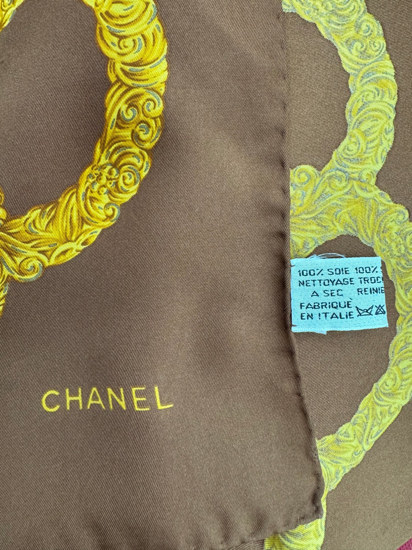 Chanel square scarf - brown