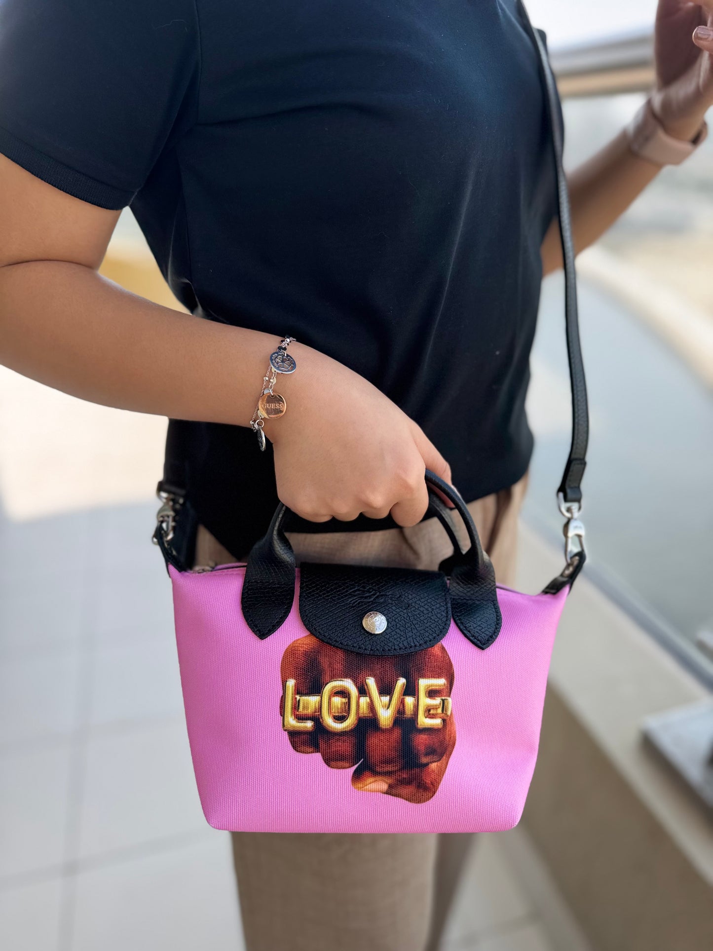 حقيبة كتف صغيرة Gucci GG Marmont - حمراء