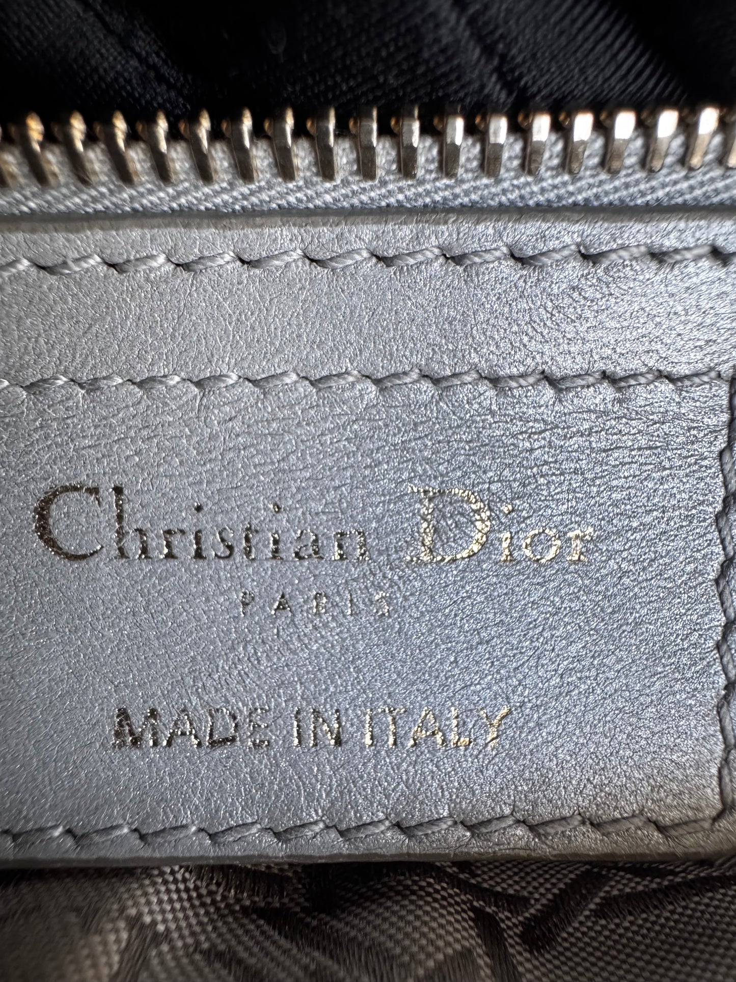 Christian Dior Lady Dior Medium Gray Pearlescent