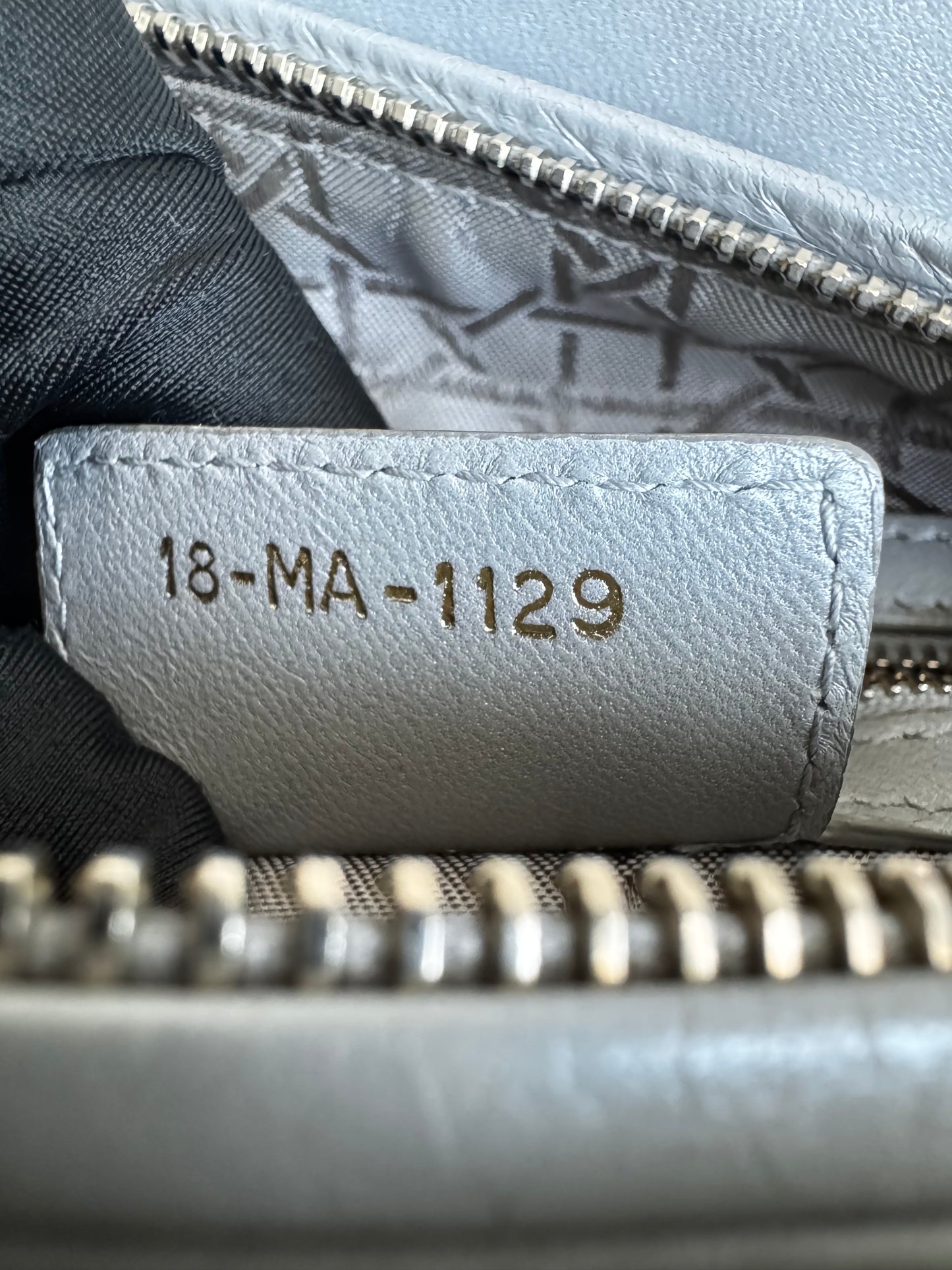 Christian Dior Lady Dior Medium Gray Pearlescent