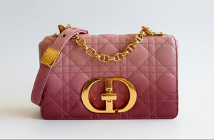 Christian Dior Caro Small Shoulder Bag Ombre Pink