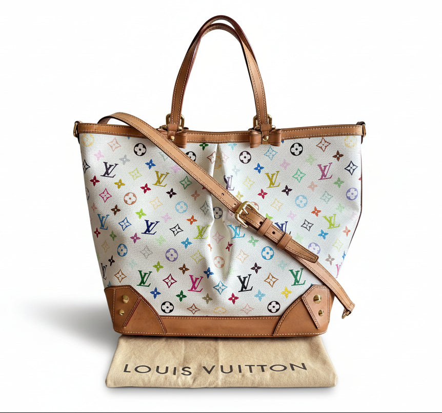 Louis Vuitton White Multicolor Monogram  Sharleen GM