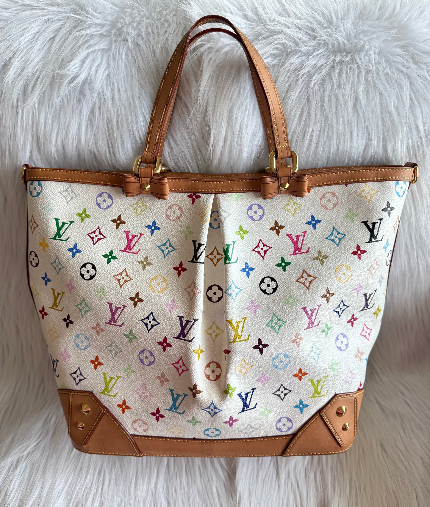Louis Vuitton White Multicolor Monogram  Sharleen GM