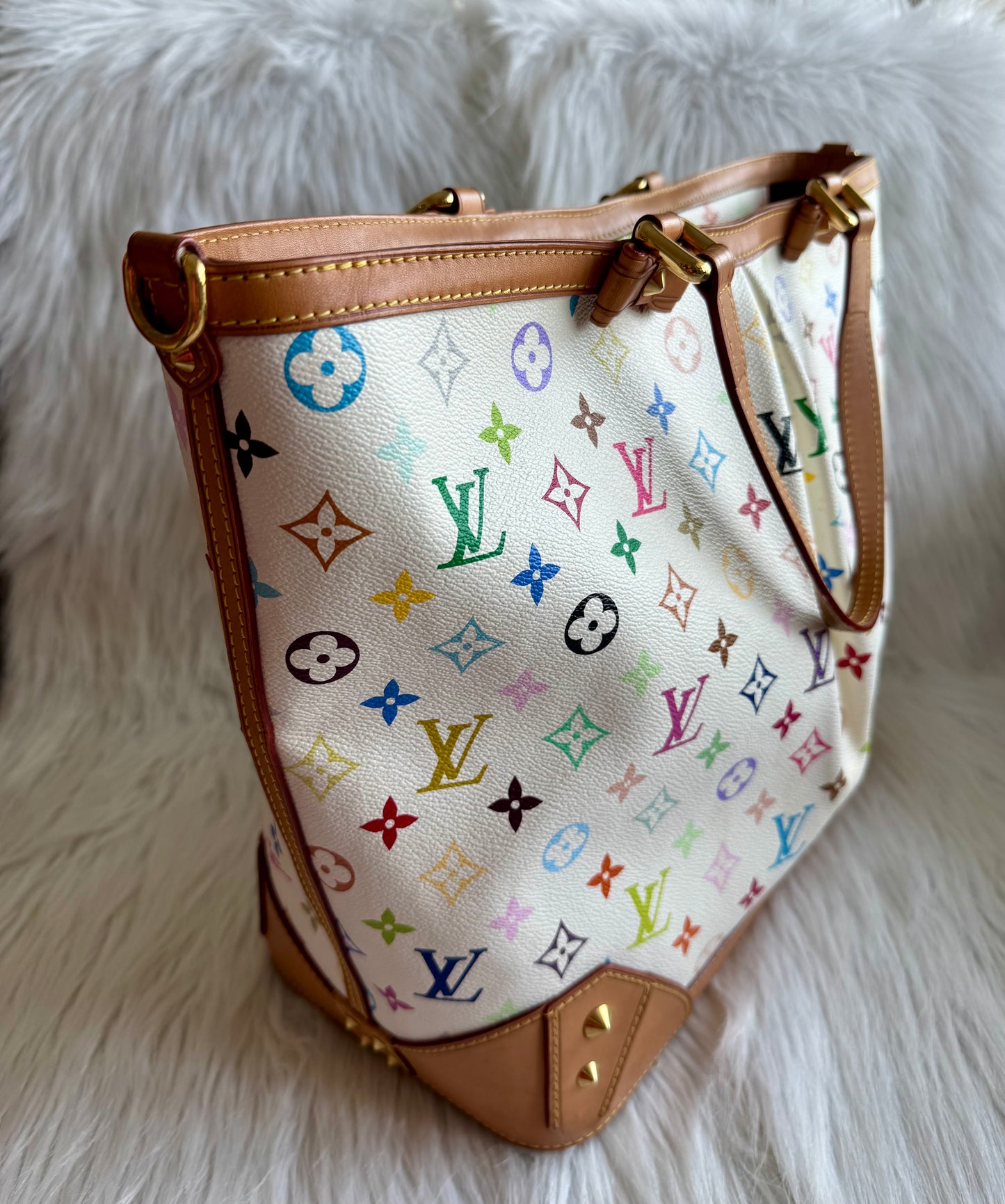 Louis Vuitton White Multicolor Monogram  Sharleen GM