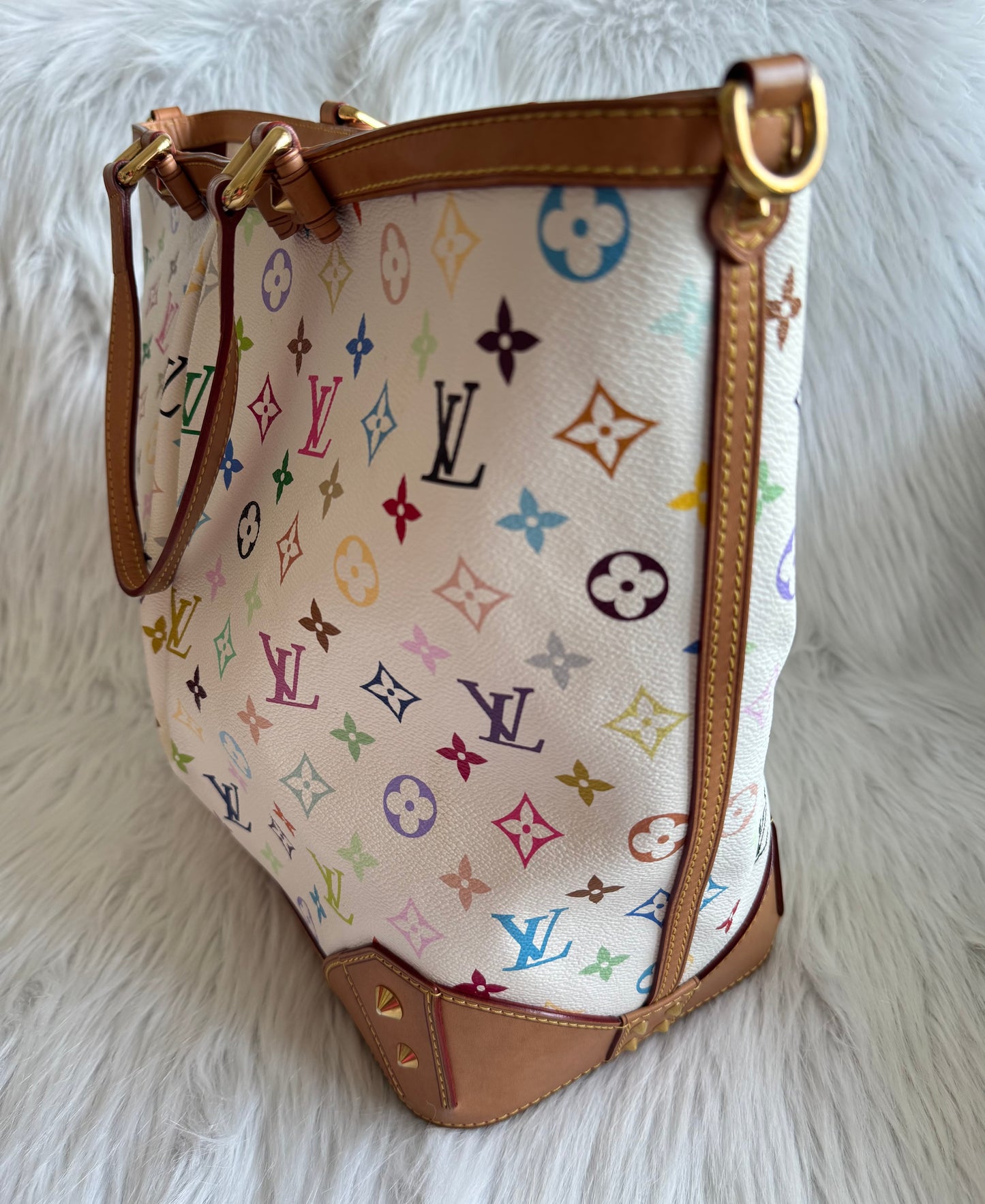Louis Vuitton White Multicolor Monogram  Sharleen GM