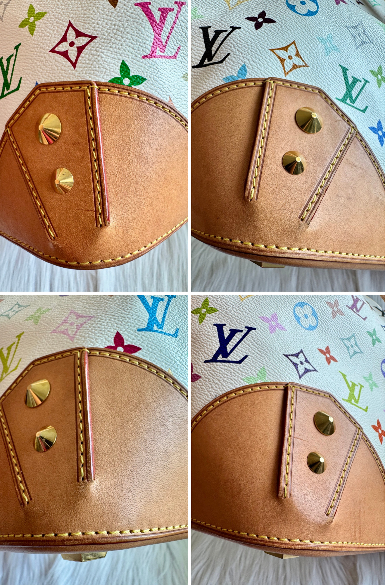 Louis Vuitton White Multicolor Monogram  Sharleen GM