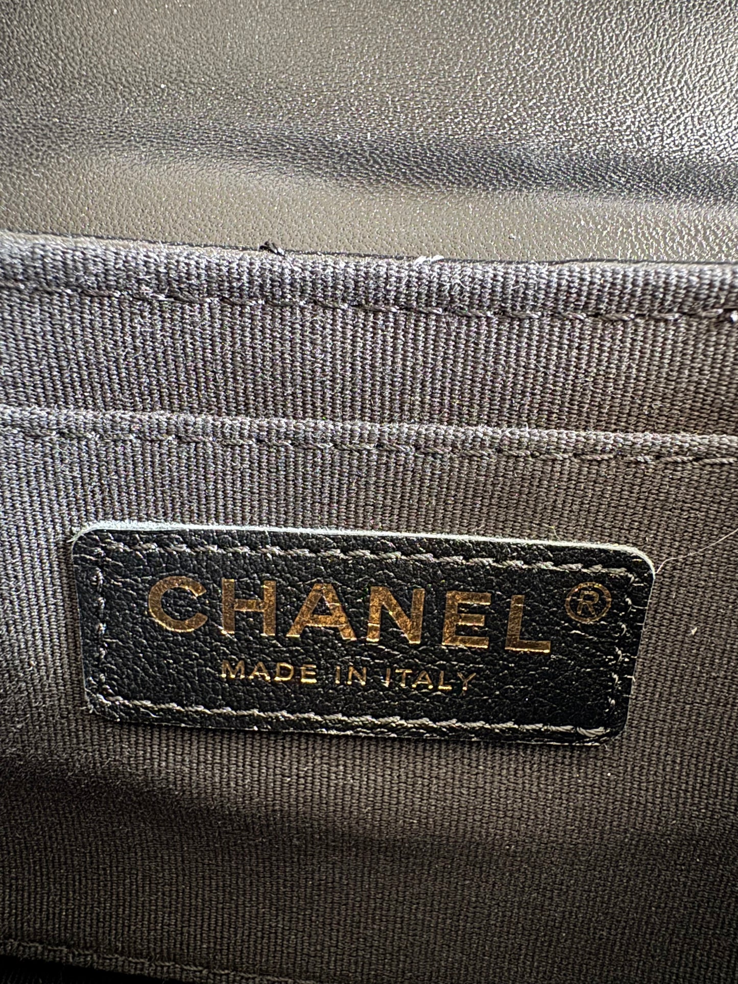 Chanel Top Handle Chain Lambskin Small Black Satchel - microchipped