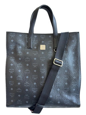 MCM Aren Large Tote Black Two Way Bag