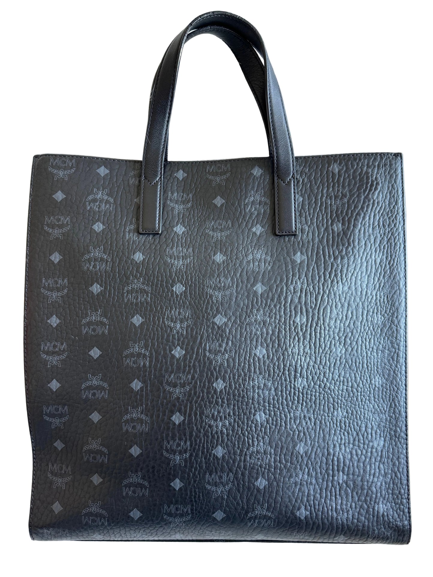 MCM Aren Large Tote Black Two Way Bag