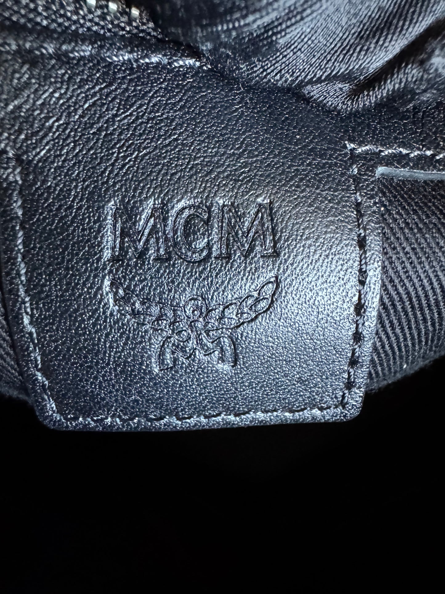 MCM Aren Large Tote Black Two Way Bag