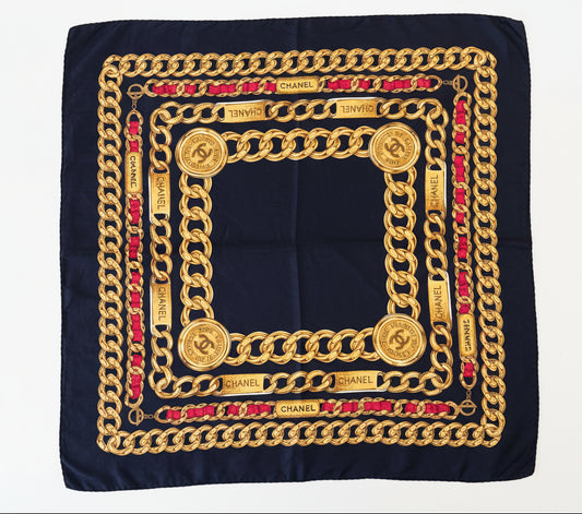 Chanel Black & Gold  Chain Scarf