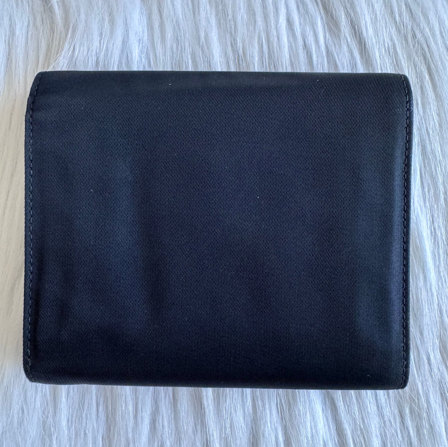 Prada Nylon Small Trifold Wallet Black