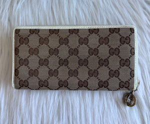 Gucci GG Supreme Zip Around Long Wallet