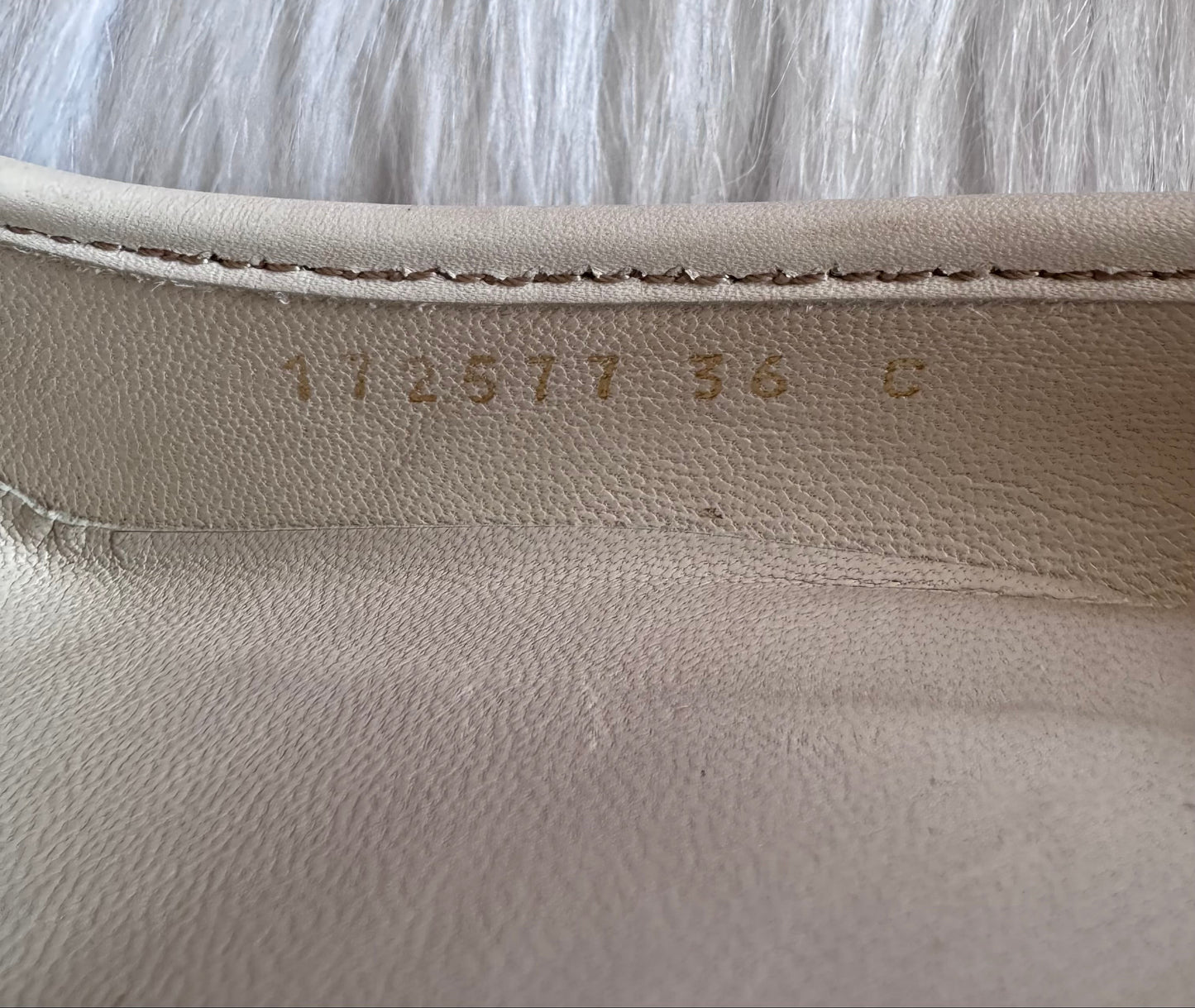 Gucci Monogram Leather Bamboo Tassel Loafer Pumps Size 36