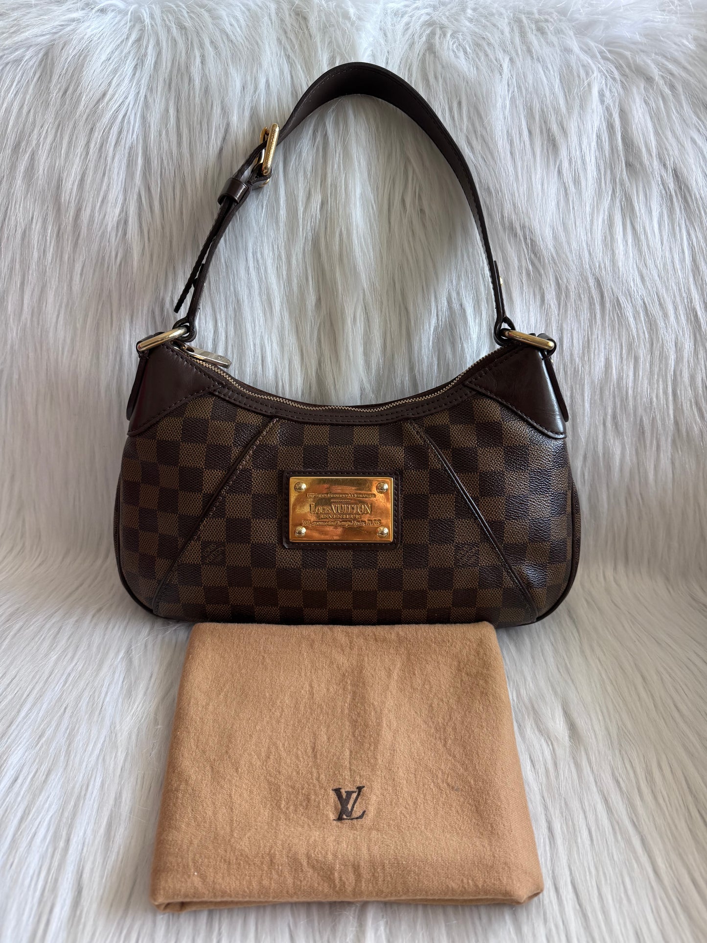 Louis Vuitton Damier Ebene Thames PM Shoulder Bag