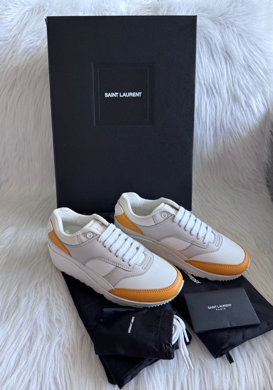 Saint Laurent Bump Low Sneaker White Yellow size 36 women (brand new)