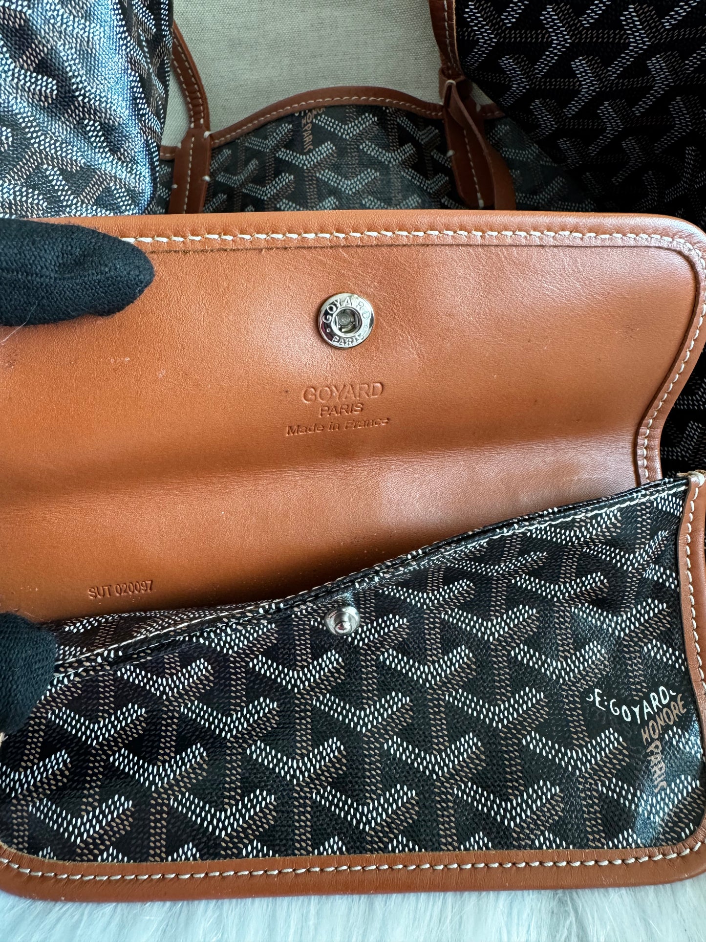 Goyard Saint Louis PM Tote Bag -Black & Tan