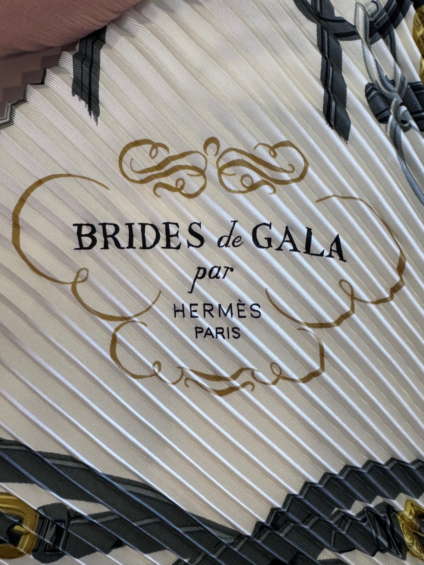 Hermes Brides de Gala Pleated Silk Scarf