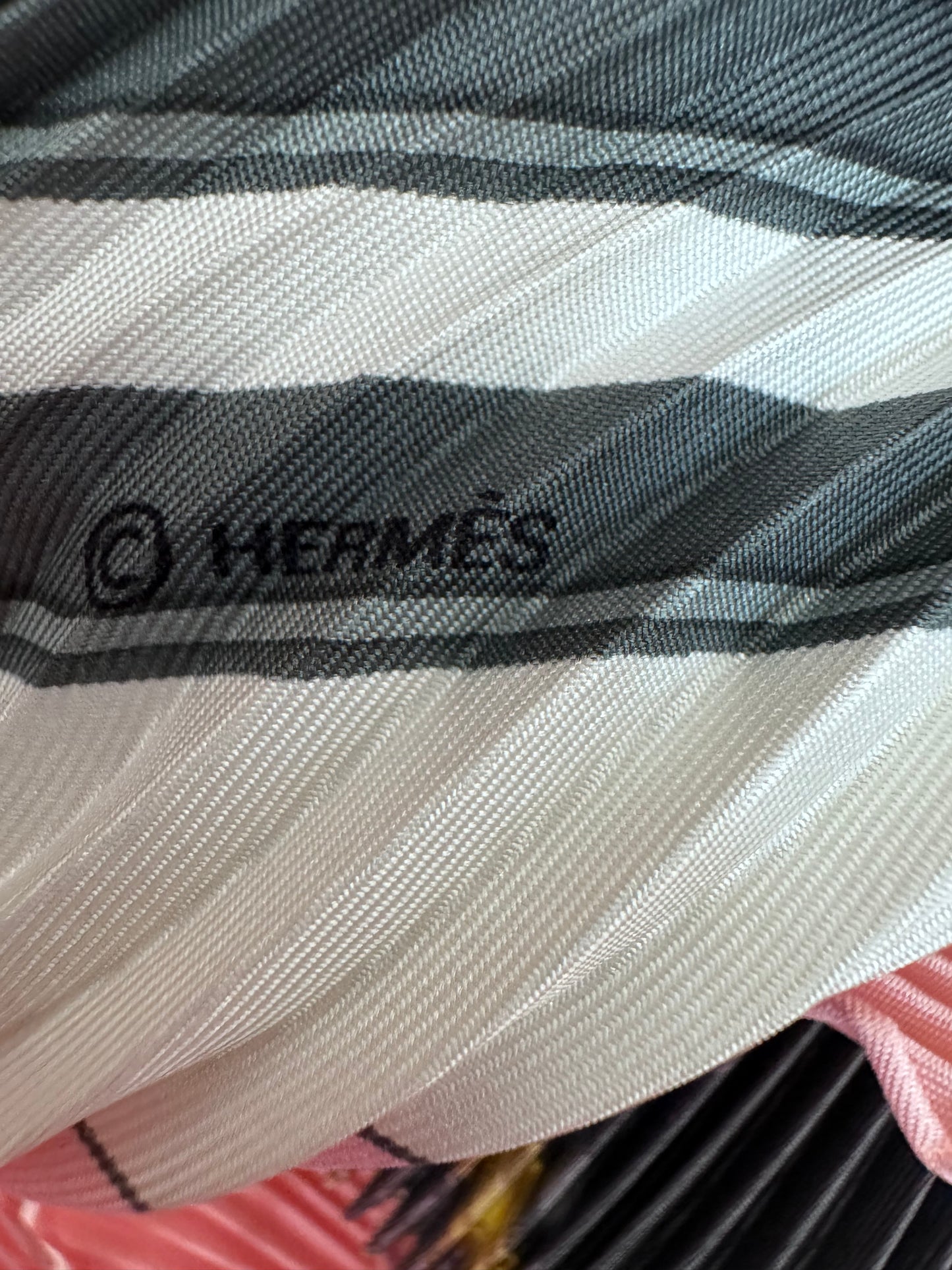 Hermes Brides de Gala Pleated Silk Scarf