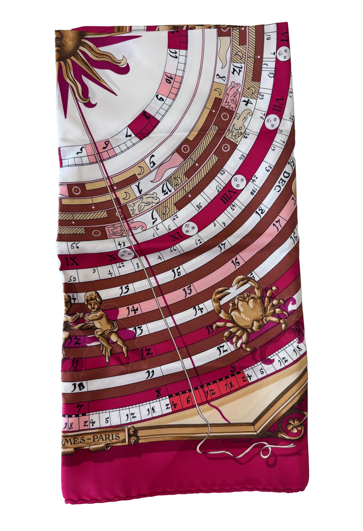 Hermes Dies Et Hore Astrology Zodiac Silk Scarf
