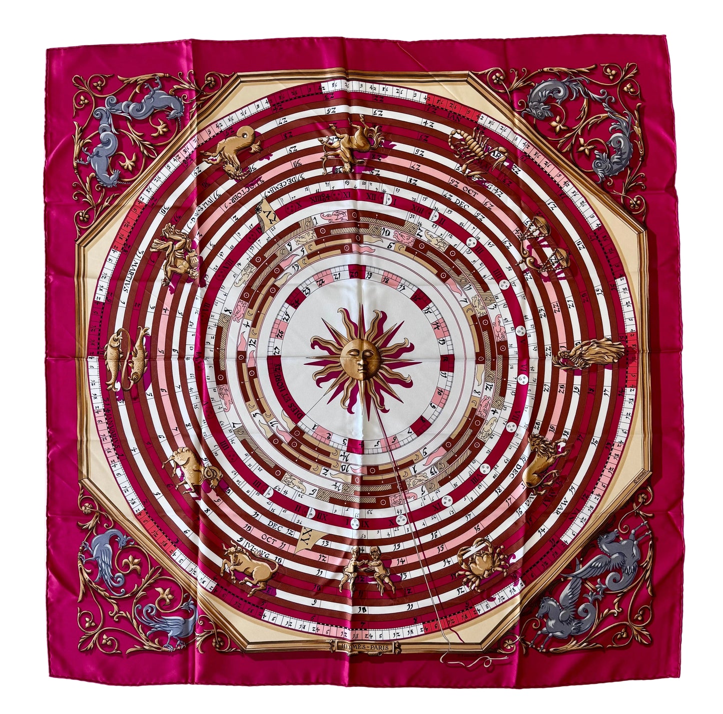 Hermes Dies Et Hore Astrology Zodiac Silk Scarf