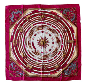 Hermes Dies Et Hore Astrology Zodiac Silk Scarf