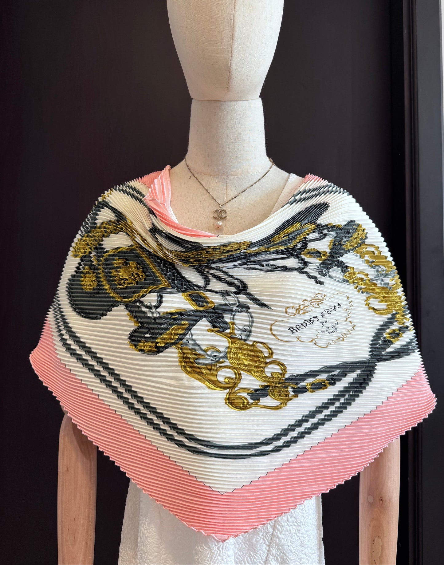 Hermes Brides de Gala Pleated Silk Scarf