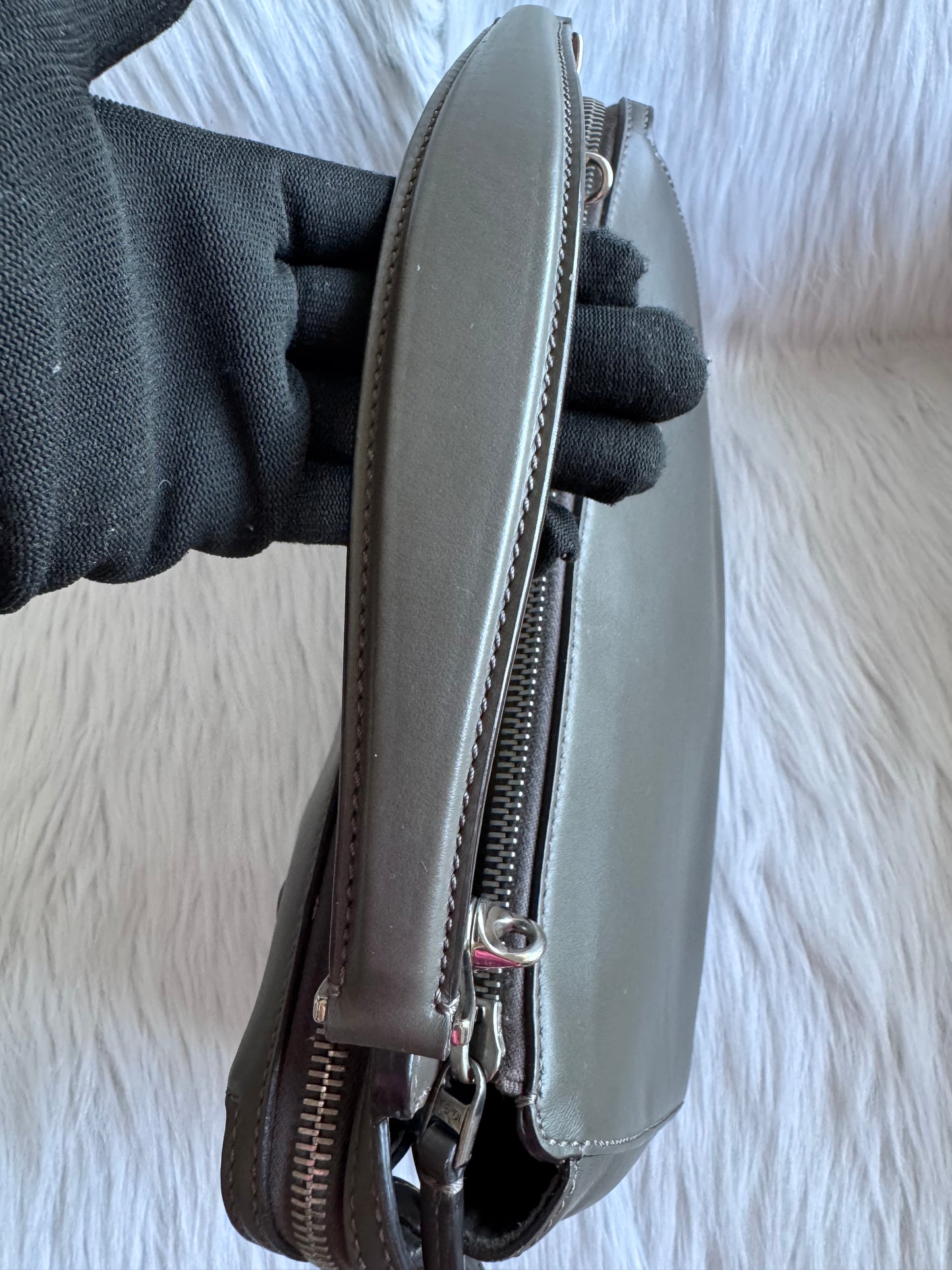 Fendi Whipstitch Dotcom two way bag-dark gray