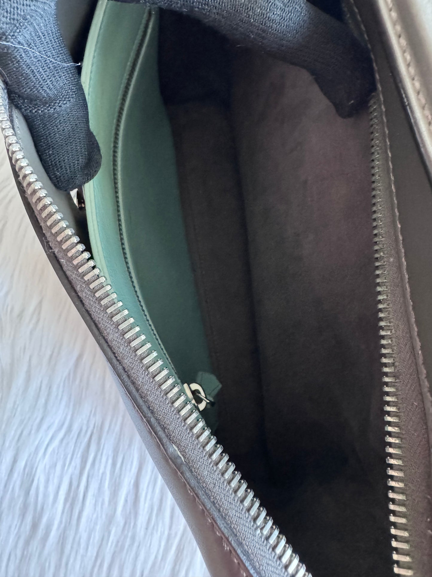 Fendi Whipstitch Dotcom two way bag-dark gray