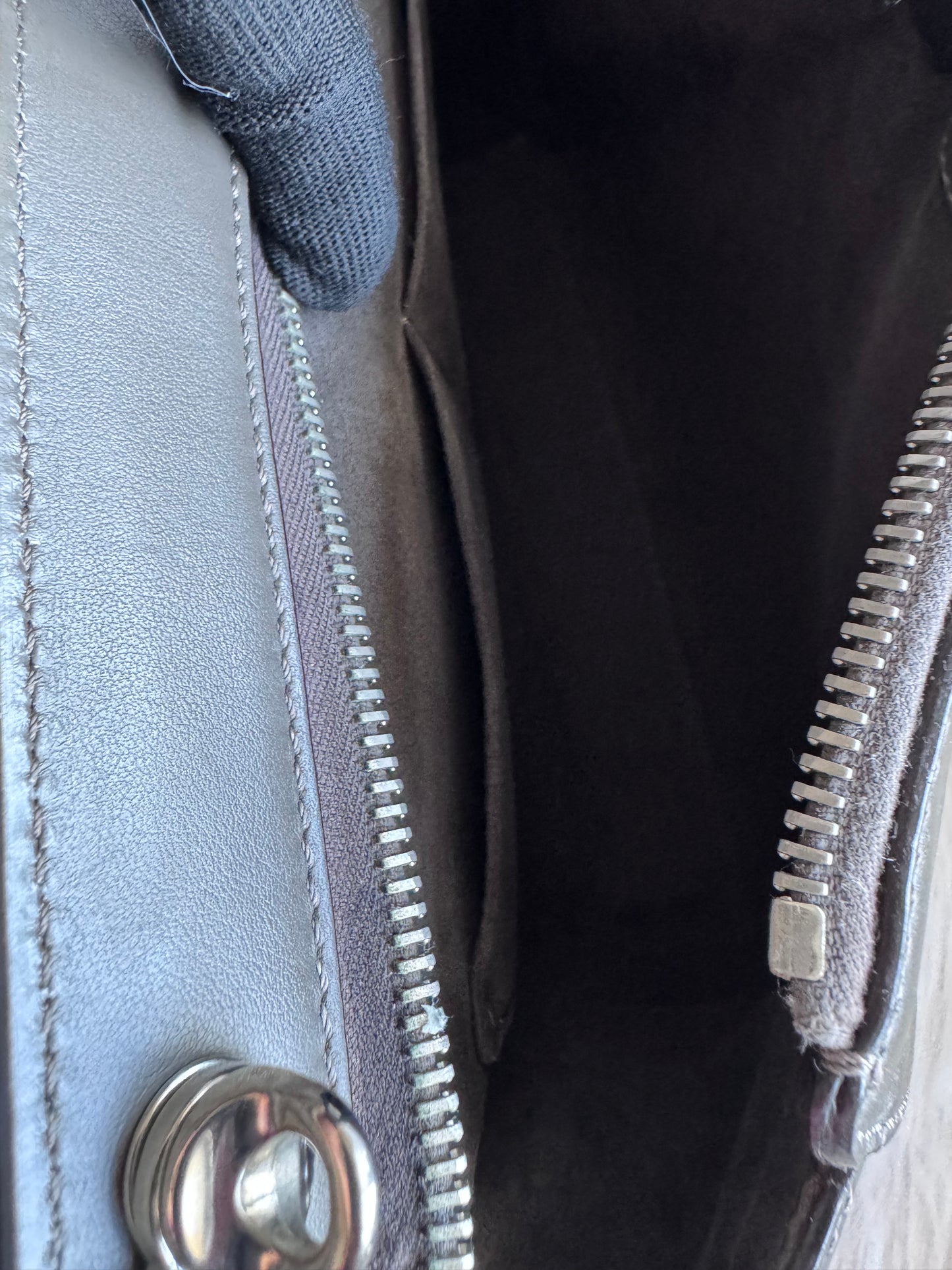 Fendi Whipstitch Dotcom two way bag-dark gray