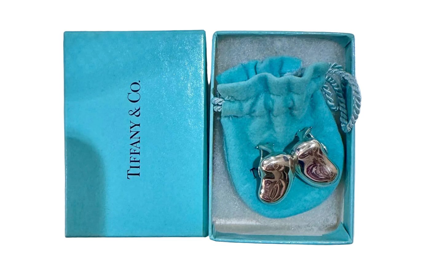 Tiffany & Co Bean Earrings Silver Clip On