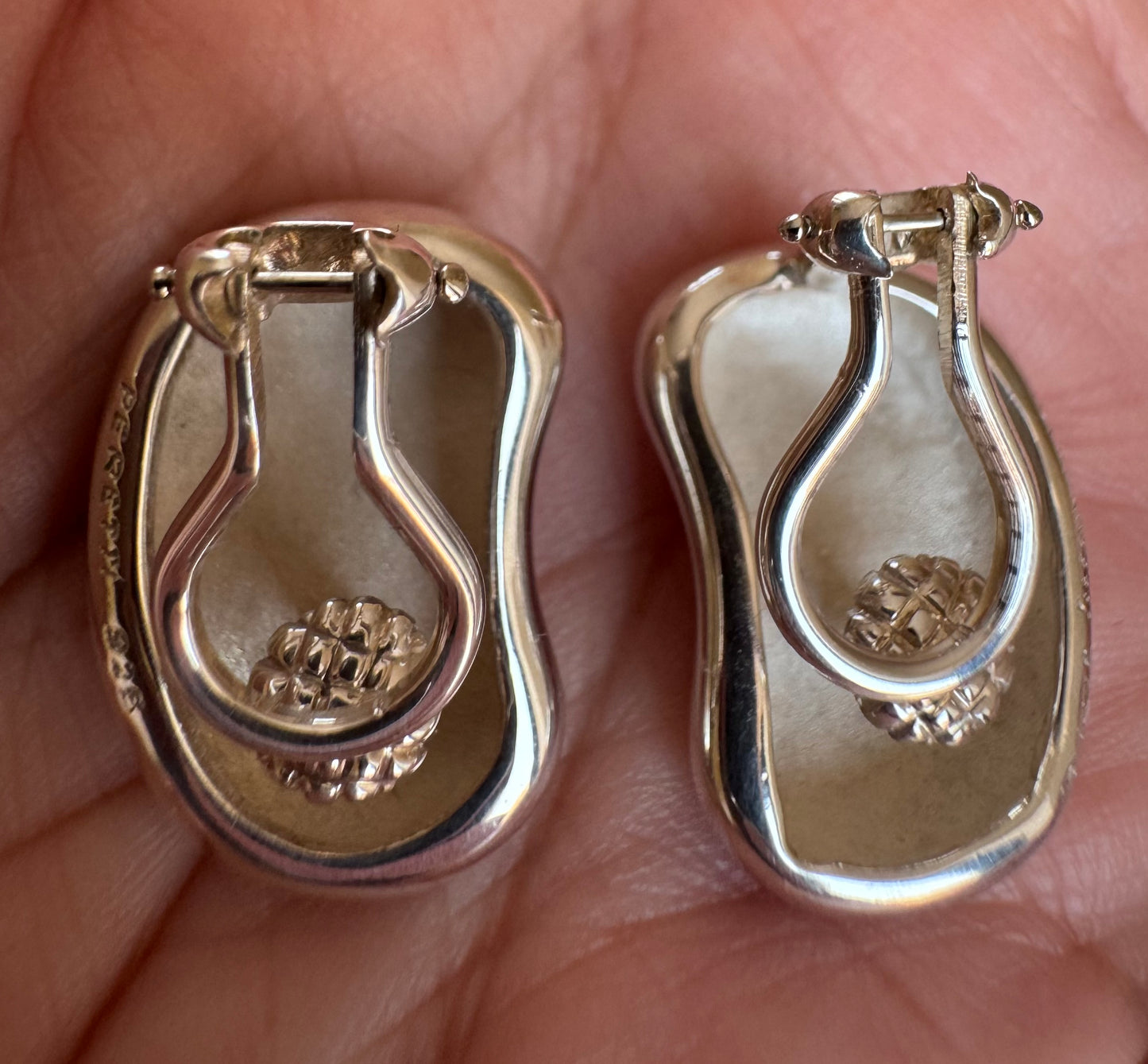 Tiffany & Co Bean Earrings Silver Clip On