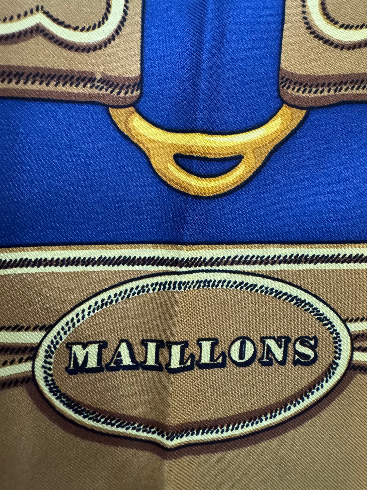 Hermes Carre 90 Maillons - Blue/Gold