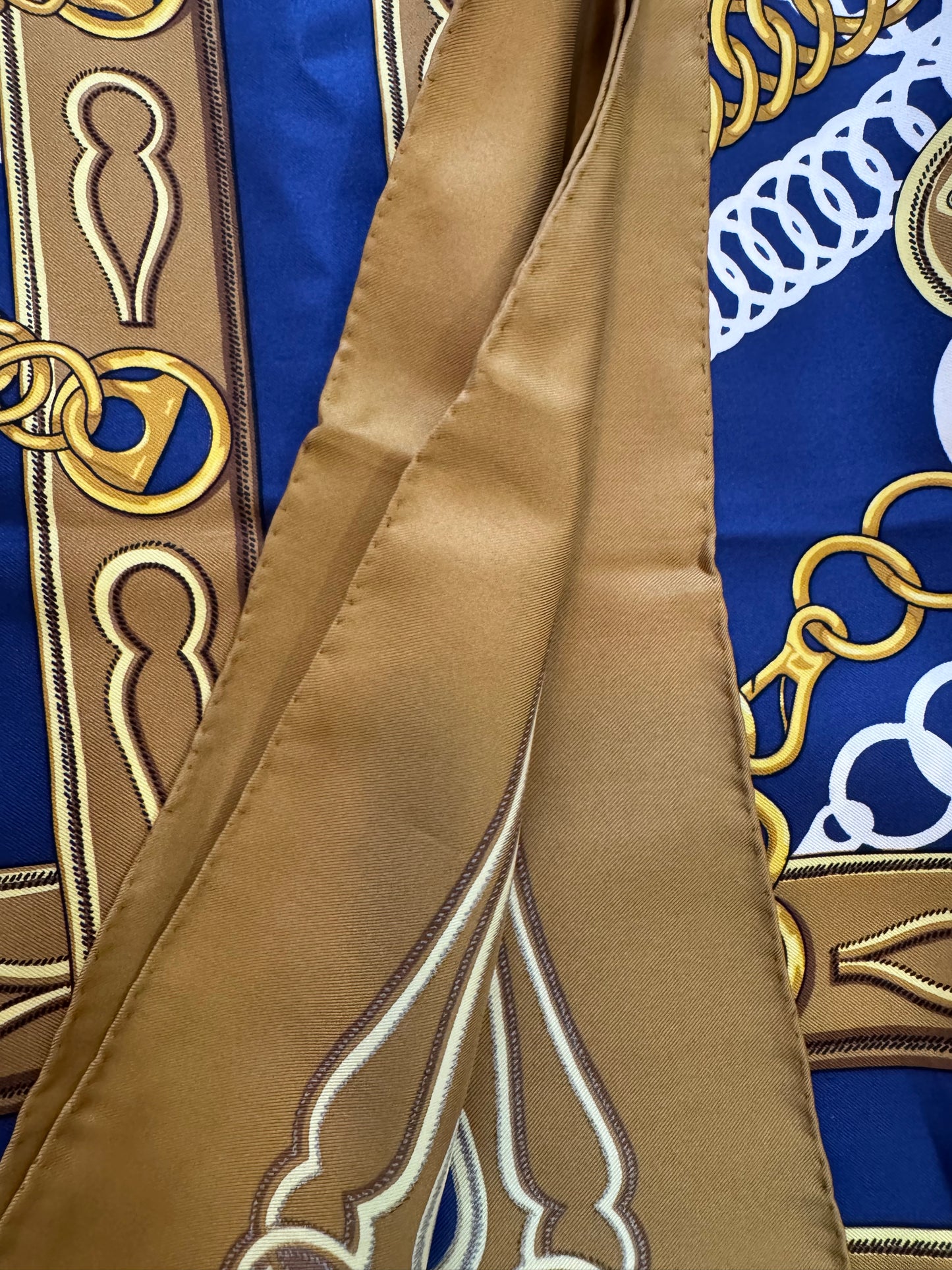 Hermes Carre 90 Maillons - Blue/Gold