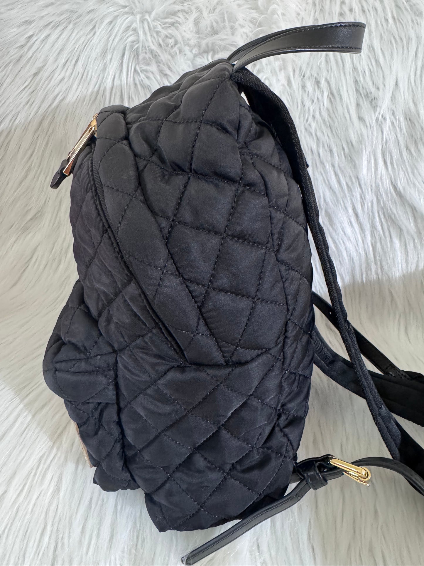 Moschino Quilted Nylon Black Backpack