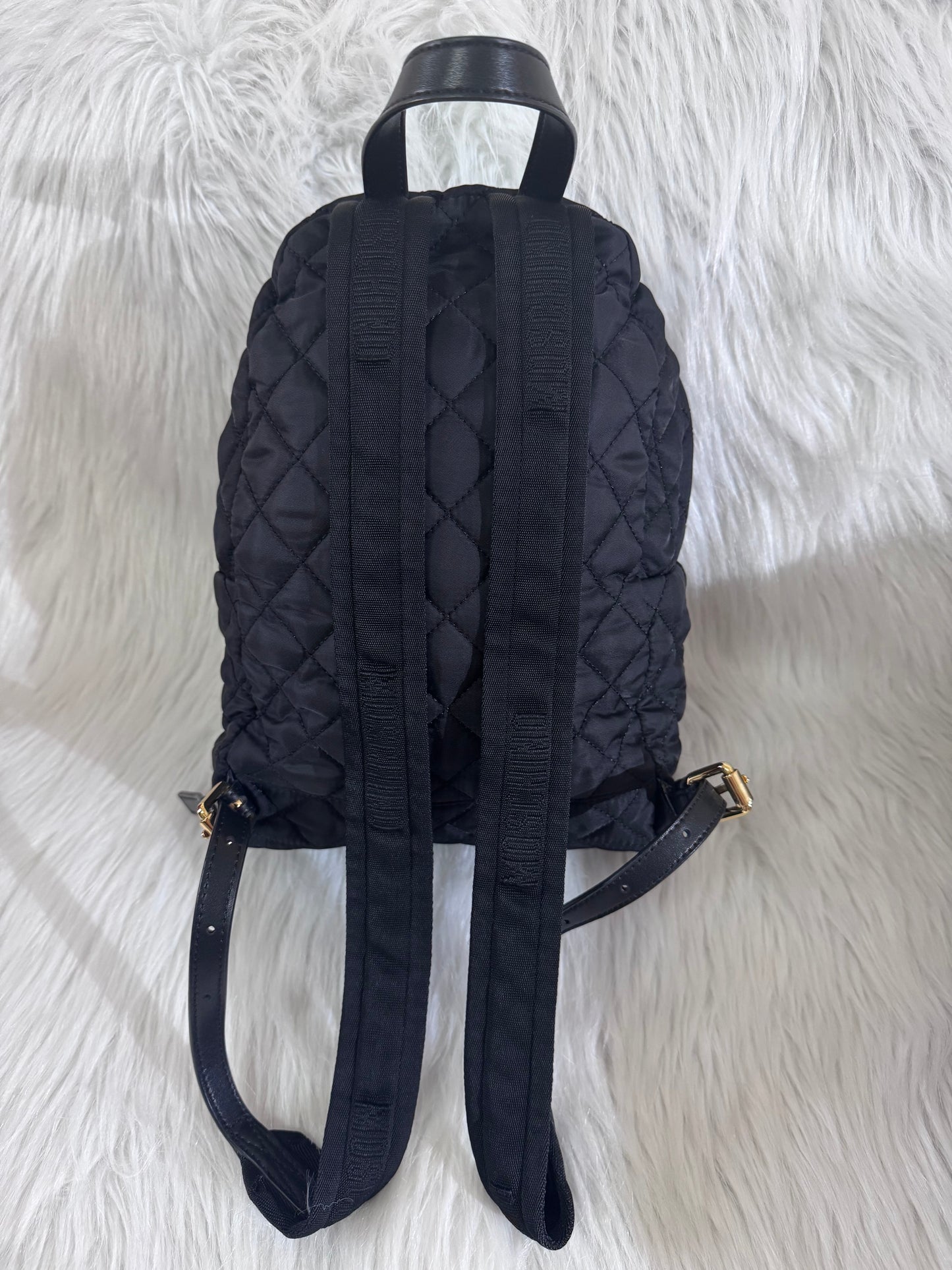 Moschino Quilted Nylon Black Backpack