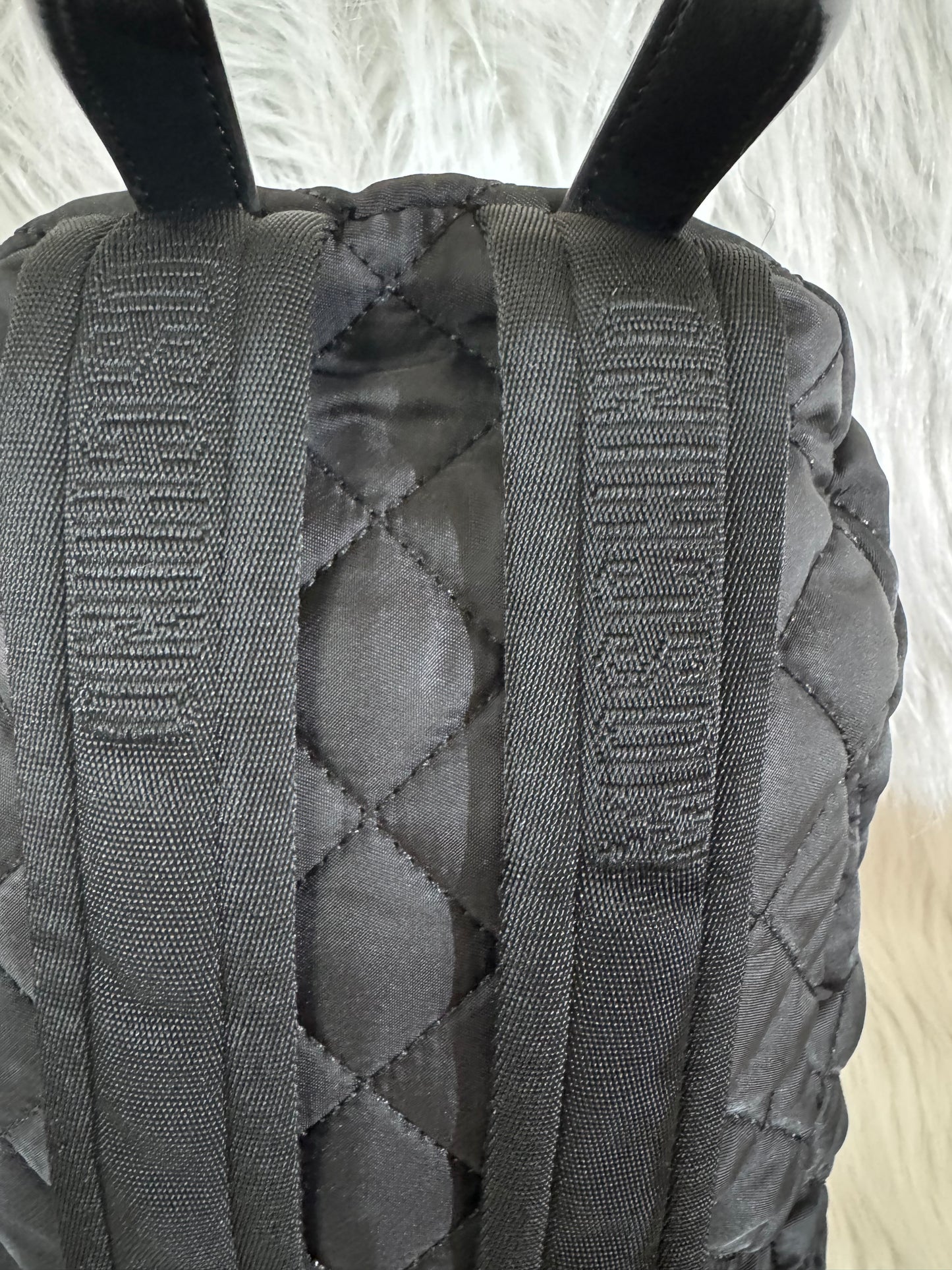 Moschino Quilted Nylon Black Backpack
