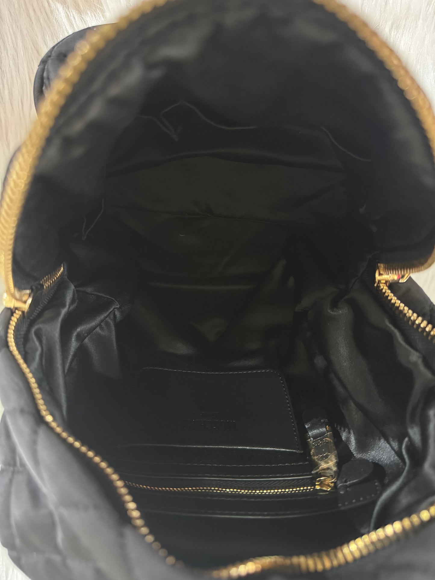Moschino Quilted Nylon Black Backpack