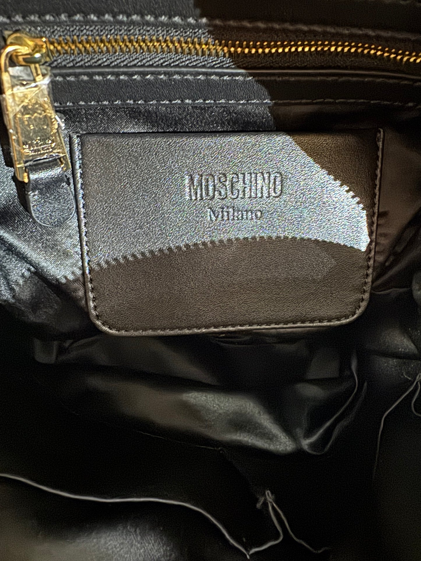 Moschino Quilted Nylon Black Backpack