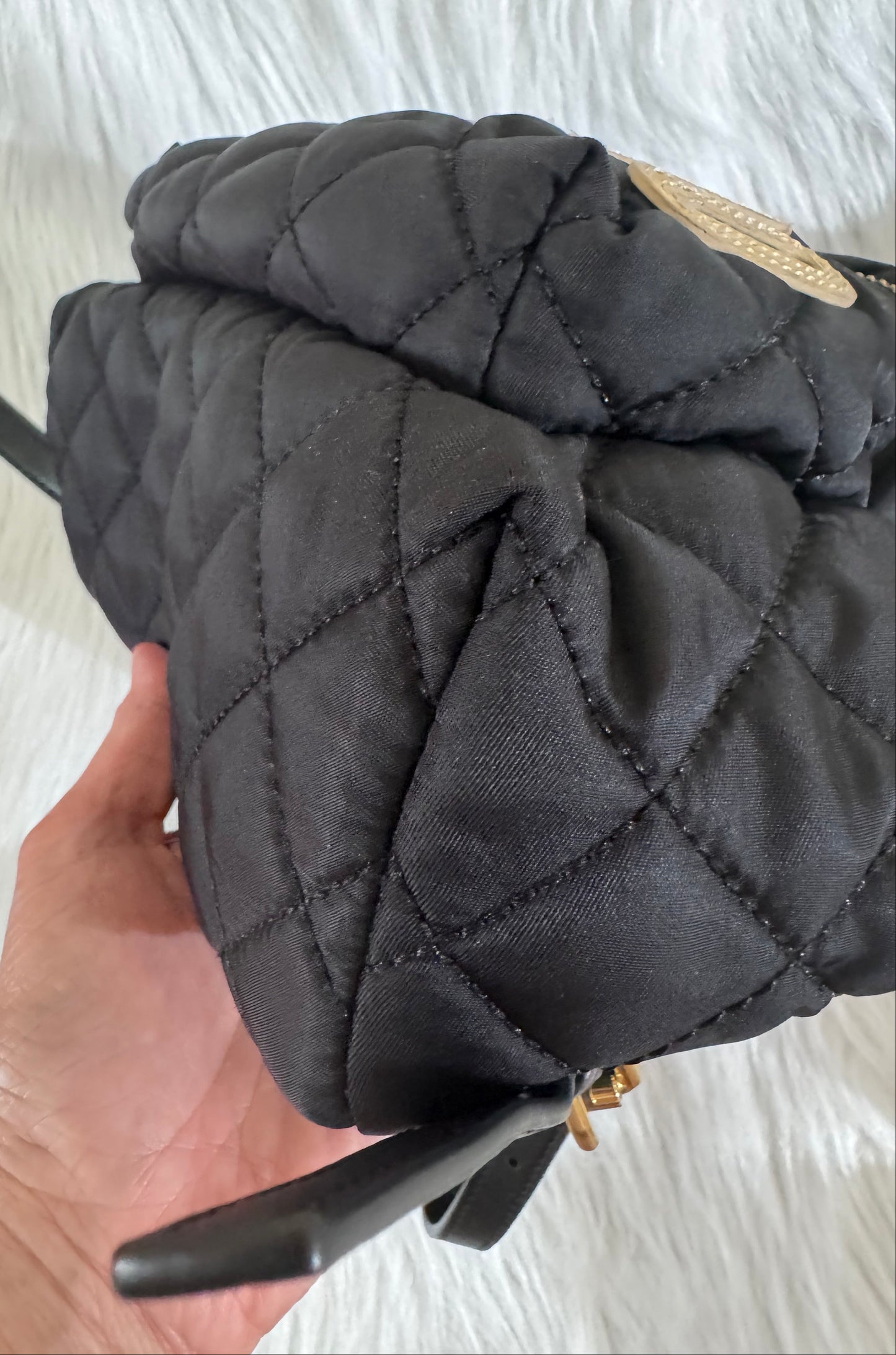 Moschino Quilted Nylon Black Backpack