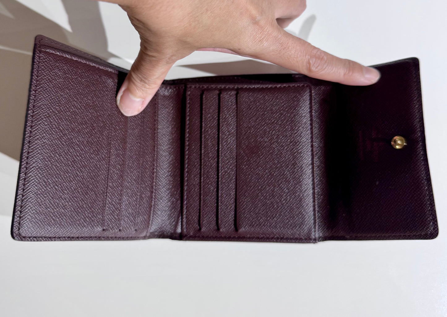 Louis Vuitton Damier Ebene Portefeuille Elise Wallet