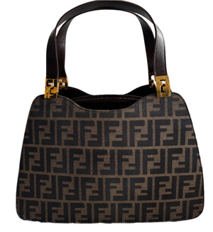 Fendi Zucca Canvas Shoulder Bag