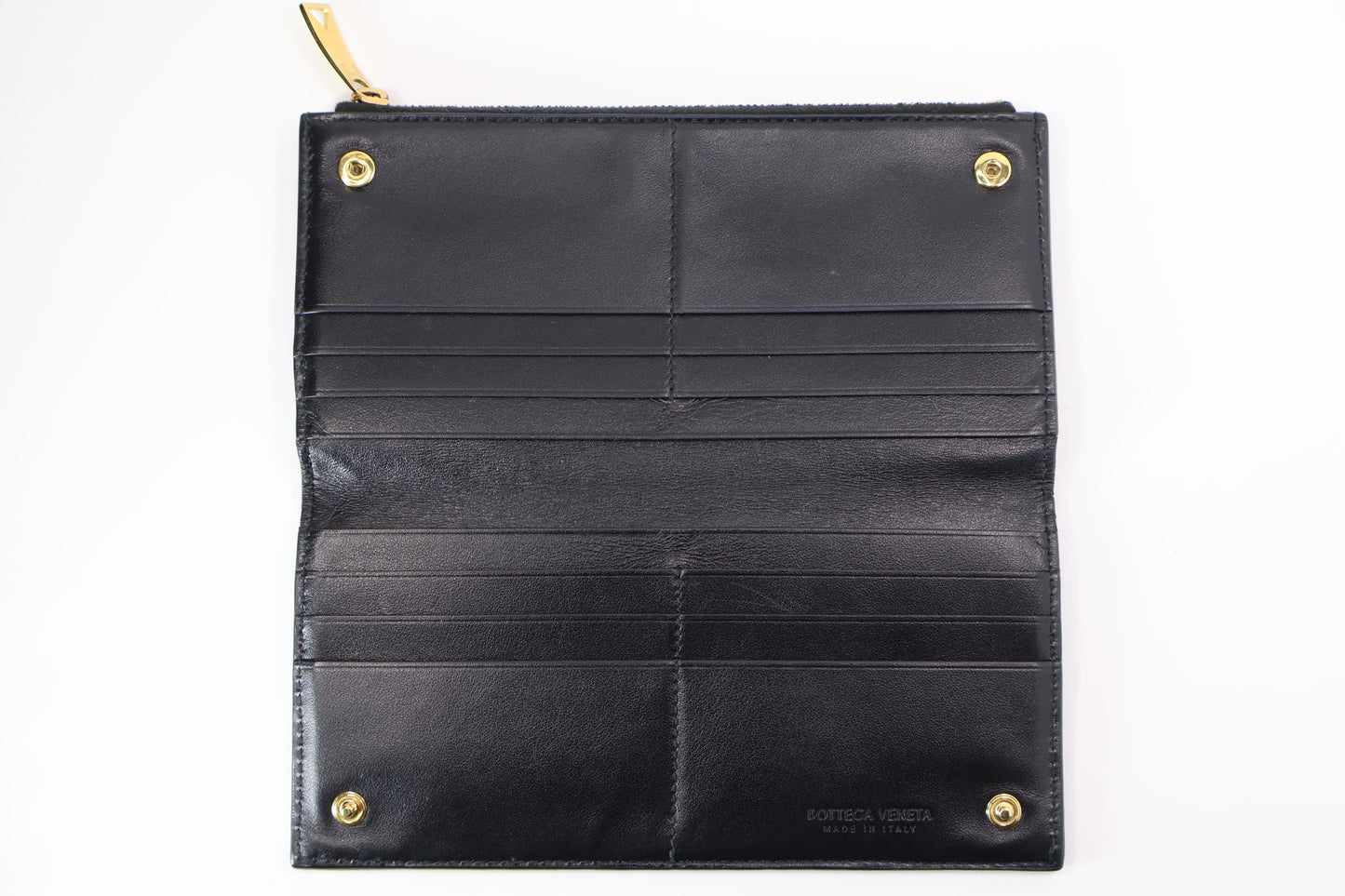 Bottega Veneta Bifold long wallet-black