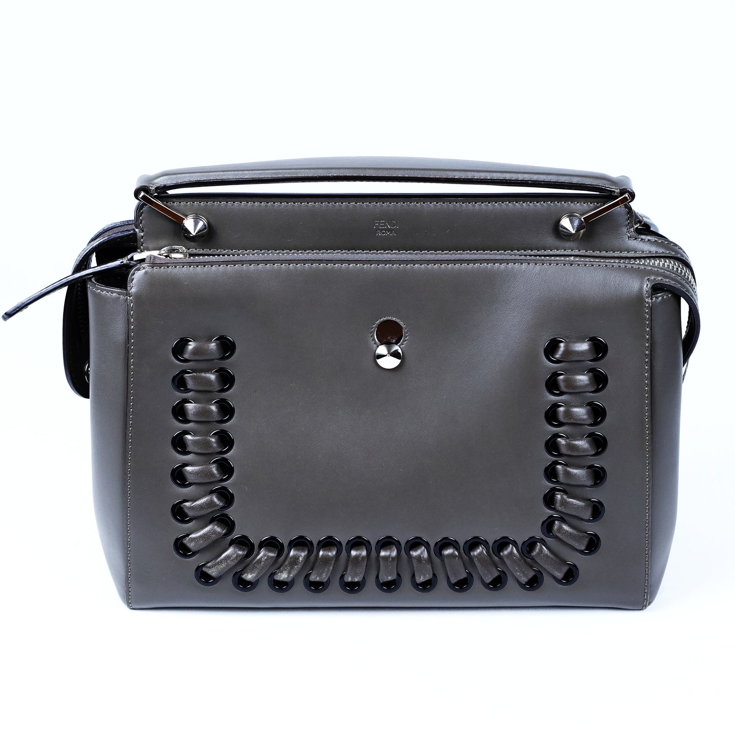 Fendi Dotcom two way bag-dark gray